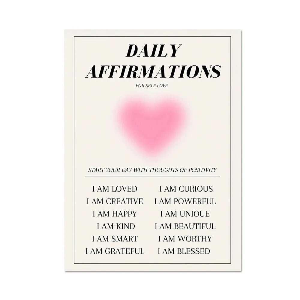 Abstract Aura Gradient Poster Daily Affirmation Spiritual Pink Wall Art Butterfly Canvas Painting Picture Aesthetics Room Decor